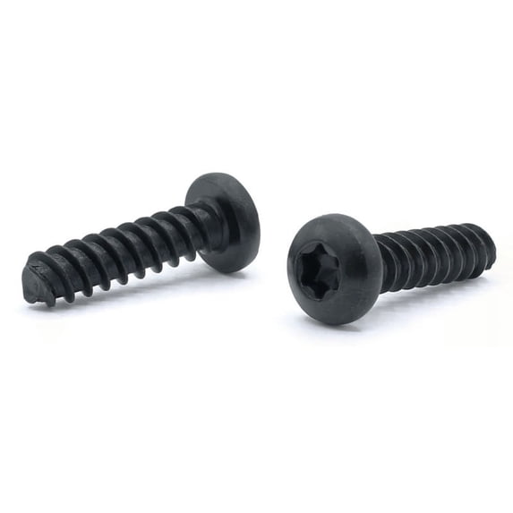 #4 x 5/16" Thread Forming Screws for Plastics (48-2) / Six-Lobe (Torx®) / Pan Head / 18-8 Stainless Steel / Black Oxide - 5000 Piece Carton