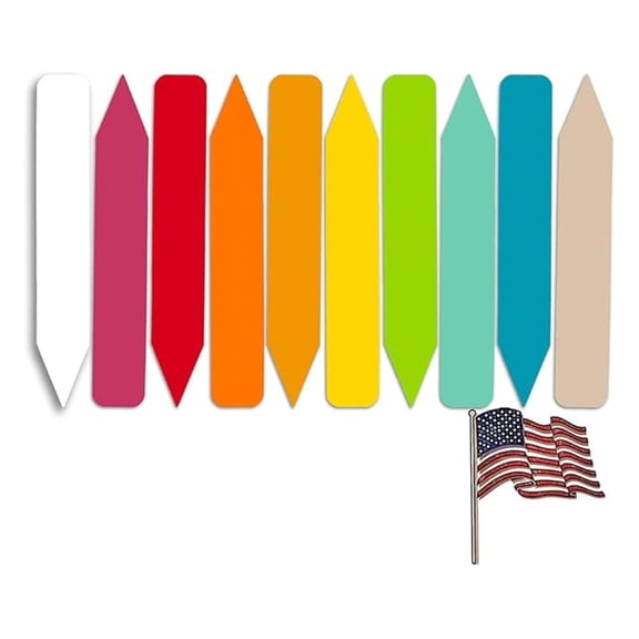 4" x 5/8" Assorted Premium Pot Stakes - 500 Pcs - Plastic Plant and Labels - Garden Tree Labels Waterproof Writeable | Made in The USA |
