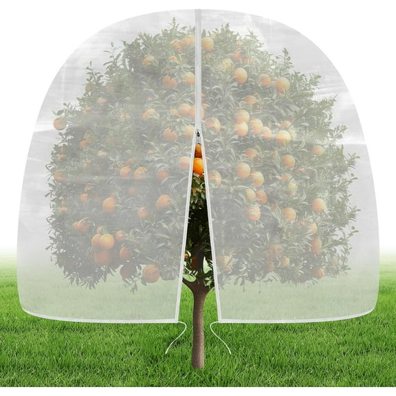4 x 5 FT Blueberry Bush Tomato Fruit Tree Garden Plant Protector Netting Covers with Zipper & Drawstring, Plant Protection Mesh Net Bags for