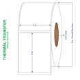 thumbnail image 1 of 4" x 5" General Use Labels, Non-Perf Thermal Transfer Labels, 1250 per roll (4 Rolls per Carton), 1 of 1