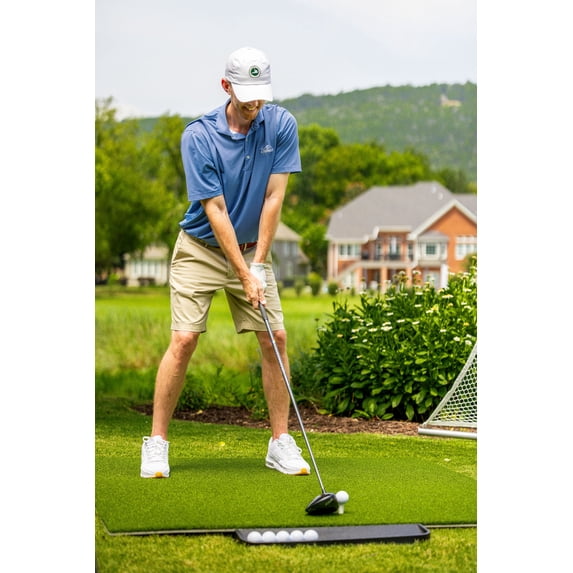4'x 5'Golf Practice Mat - Premium Residential Golf Mat. (Limited Time -Bonus Ball Tray and 3 Rubber Tees Included!!)