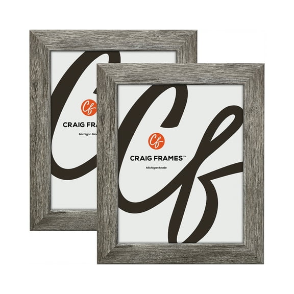4 x 5 Gray Barnwood Picture Frame Rustic Bauhaus Series, Set of Two