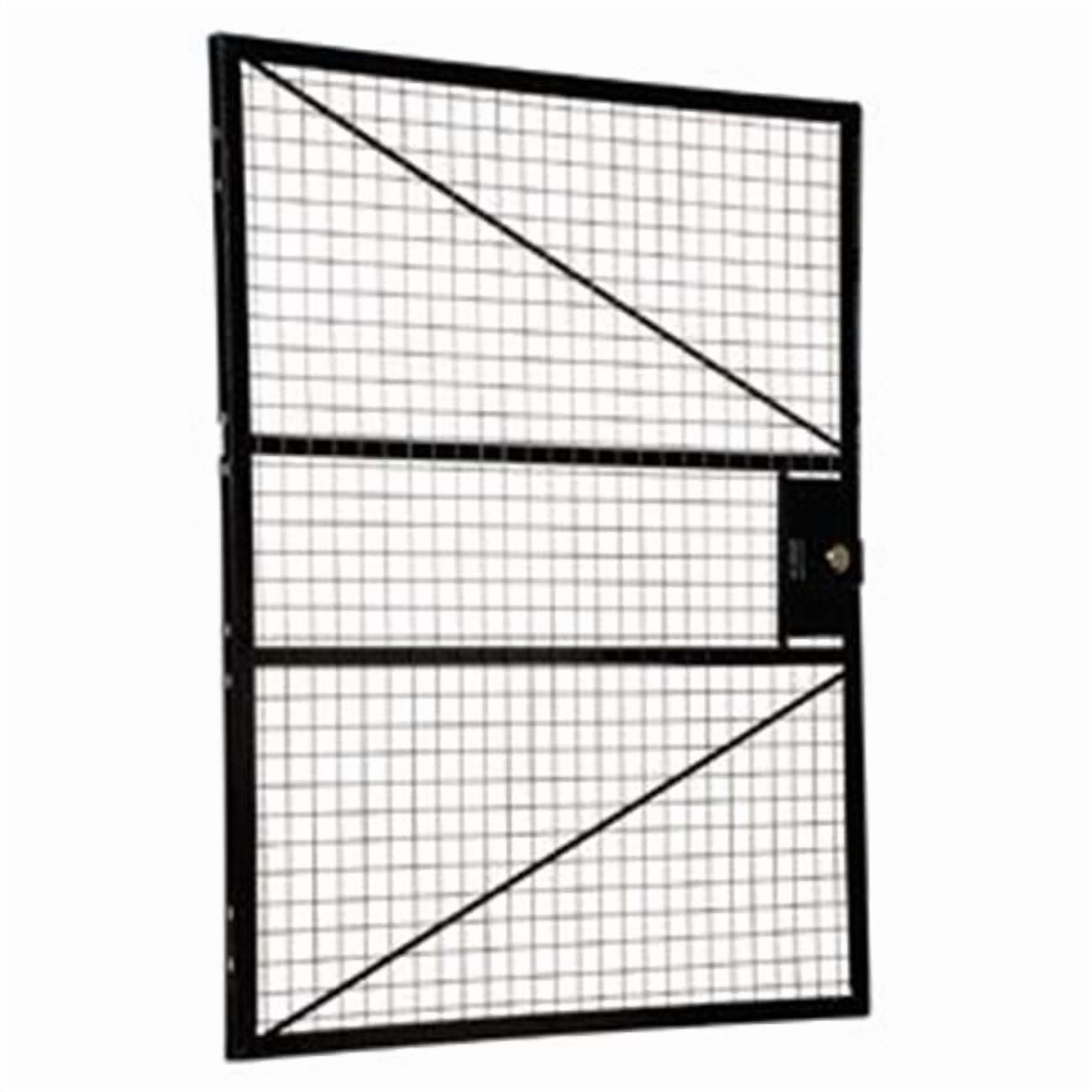 4 x 5 ft. Perimeter Guard Hinged Door, Black