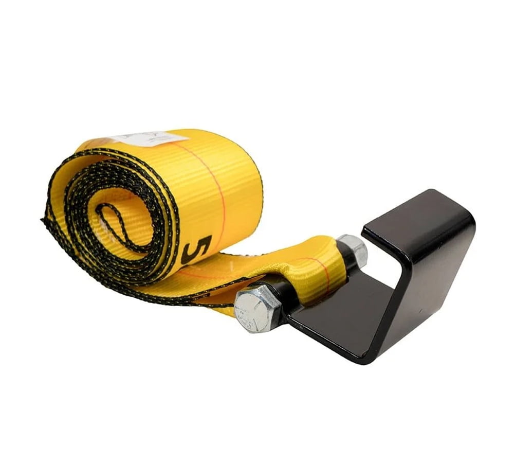 4" x 5 ft Roll Off Container Winch Strap with Flat Hook 5400 LBS WLL