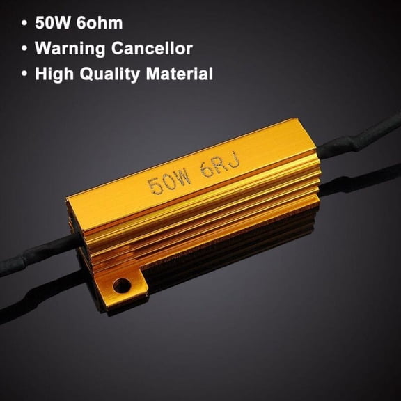 4 x 50W Load 6 ohm Resistors LED Bulb Fast Hyper Flash Turn Signal Error Blinker