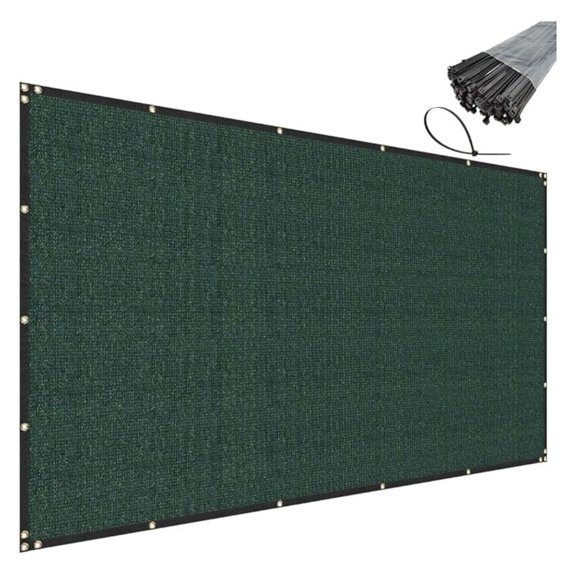 4' x 52' Green Privacy Fence Screen Heavy Duty Windscreen Mesh Fencing Shade Fabric with Brass Grommets for Outdoor Fence Garden Patio Swimming Pool