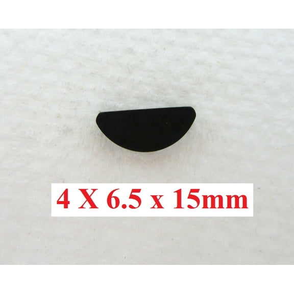 4 x 6.5 x 15mm  Woodruff Key  Half Circle  Moon Shaped