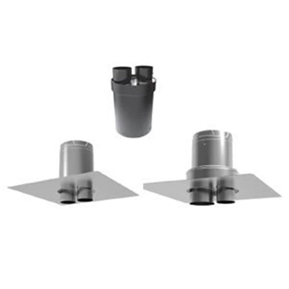 4 x 6.62 in. DirectVent Pro Co-Linear Adapter with 3 in. Exhaust Vent & 3 in. Air Intake