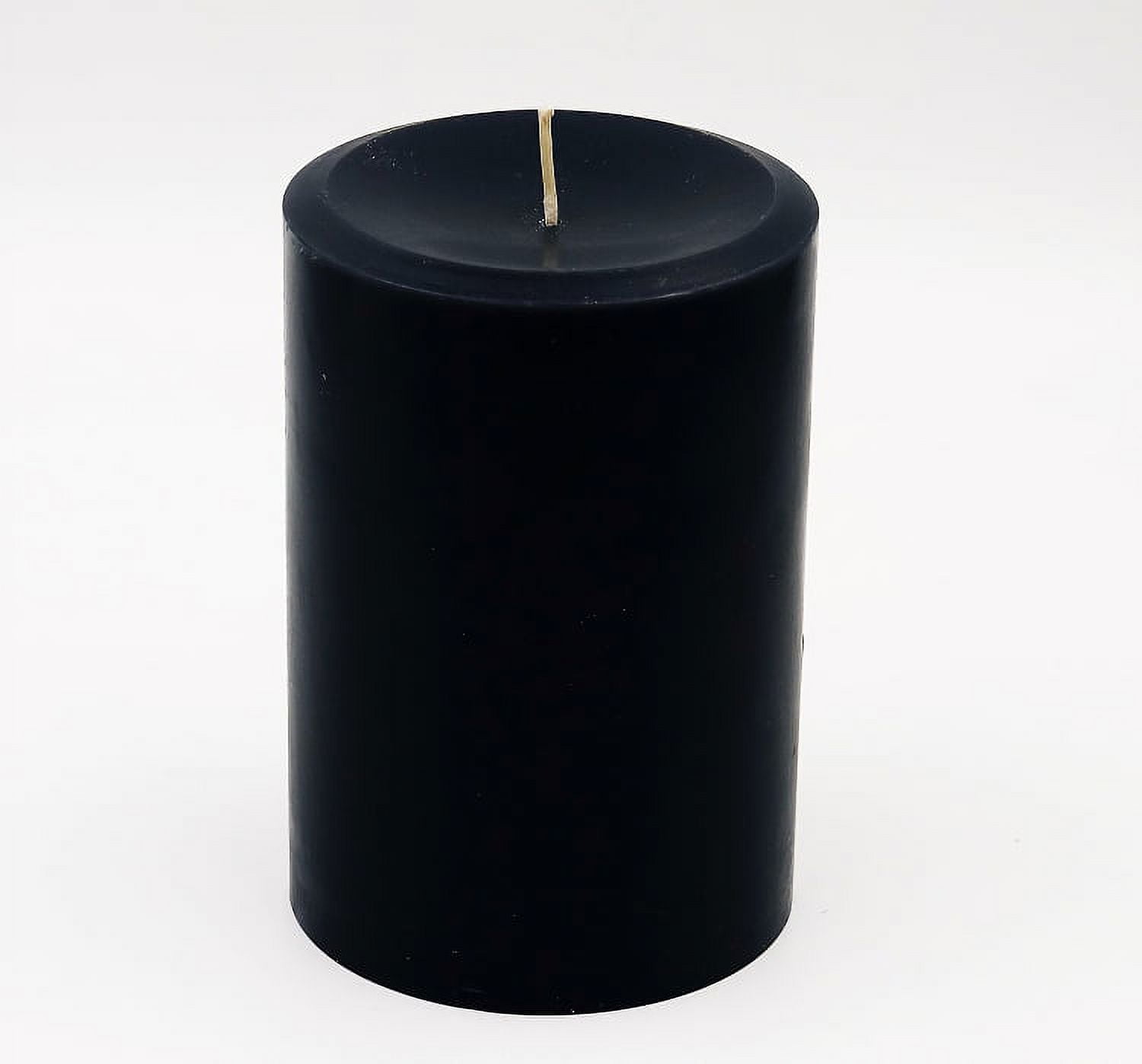 4" x 6" Black Pillar Candles (Set of 6)
