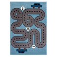 thumbnail image 1 of 4â€™ x 6â€™ Blue Imaginative Racetrack Area Rug, 1 of 7