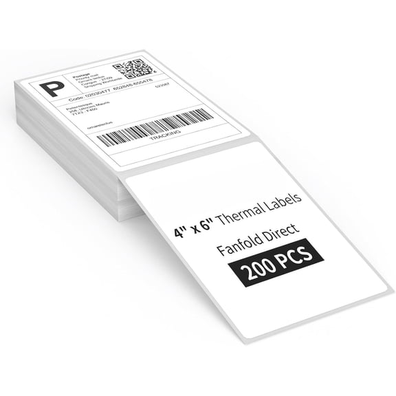 4 x 6 Direct Thermal Shipping Labels - Shipping Address Stickers Perforated and Adhesive, Thermal Labels for Rollo & Printer(200pcs per Stack,1 Stack)