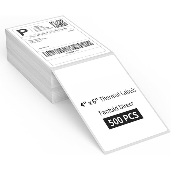 4 x 6 Direct Thermal Shipping Labels - Shipping Address Stickers Perforated and  Adhesive, Thermal Labels for Rollo &  Printer(500pcs per Stack,1 Stack)