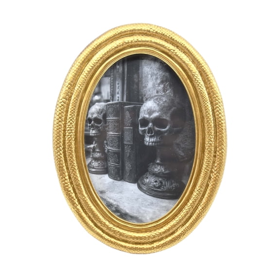 4" x 6" Gold Snake Print Oval Tabletop Frame by Ashland