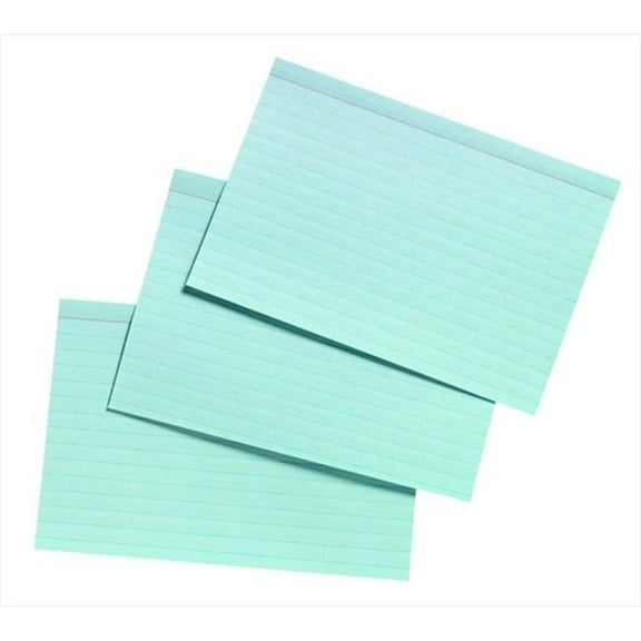 4 x 6 In. Heavyweight Ruled Index Card, Blue, Pack - 100