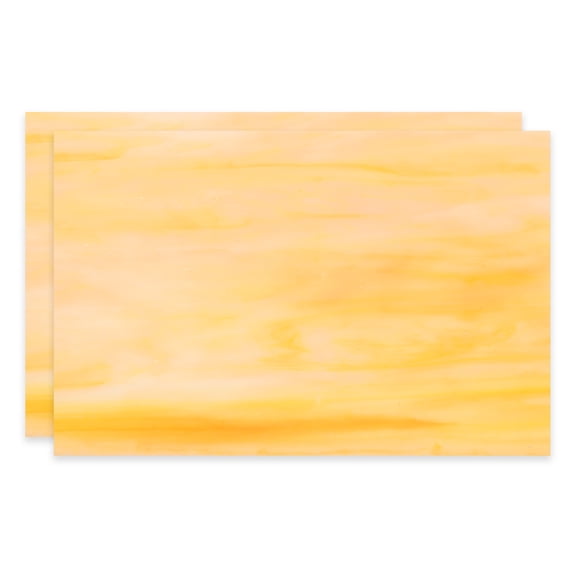 4 x 6 Inch Transparent Stained Glass Sheets, 2 Sheets Mosaic Glass Variety Pack Tiles for Art Supplies Crafts Projects, Champagne