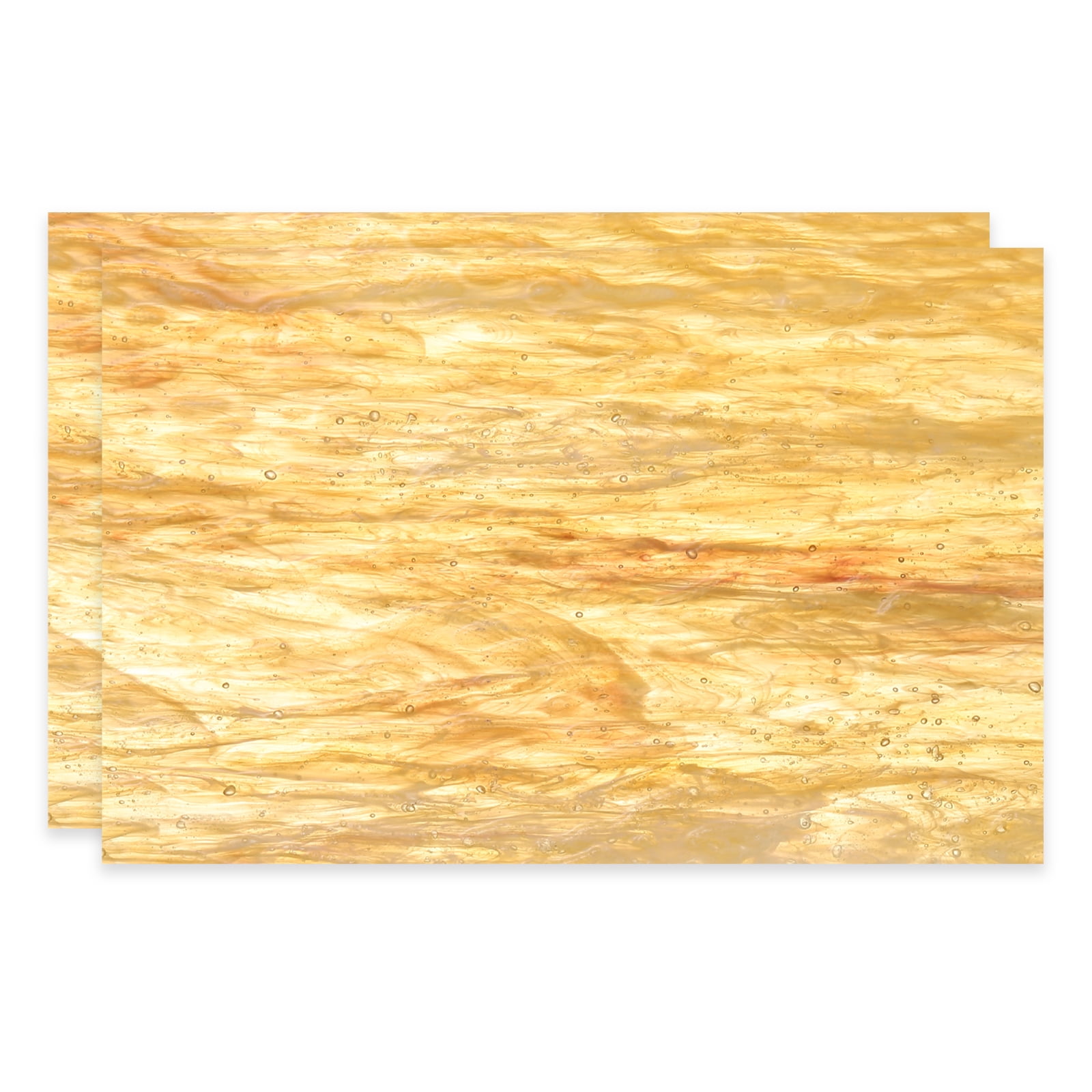 4 x 6 Inch Transparent Stained Glass Sheets, 2 Sheets Mosaic Glass Variety Pack Tiles for Art Supplies Crafts Projects, Tea Waves