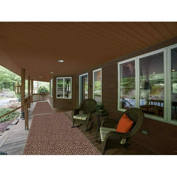 4' x 6' Indoor - Outdoor Area Rugs & Runners. Great for Porches, Patio's, Gazebo's, Sun Rooms and More! (Color: Cappuccino)