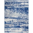 thumbnail image 1 of 4â€™ x 6â€™ Ivory and Navy Oceanic Area Rug, 1 of 16