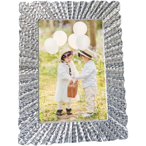 4 x 6 Photo Frames Display Horizontal or Vertical, Certificate Frames Metal Tabletop, Picture Frame Wedding for Bedroom, Silver,Photo Display,tabletop hanging,Gift Ideas,Home Decor