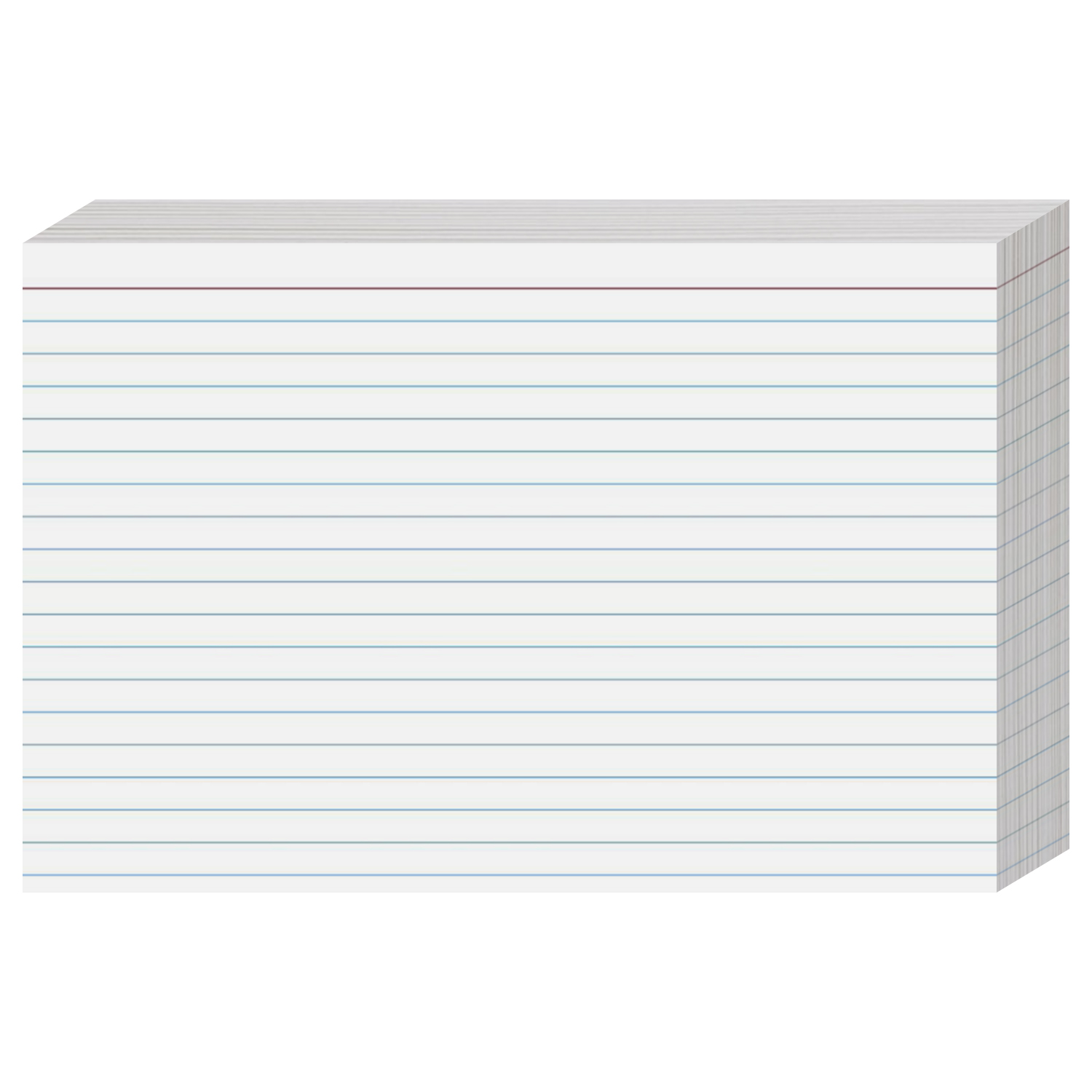 4 inch x 6 inch Ruled Index Cards, Thick and Heavyweight White 80lb (216 Gsm) Cover Stock | Great for Notes, Lists, Schedules | 100 Cards per Pack