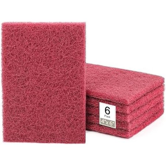 4" x 6" Scuff Pad Maroon 6 Pack - Scuffing, Scouring, Sanding, Primer Prep Adhesion Scratch - Surface Preparation Automotive Auto Woodworking 7447