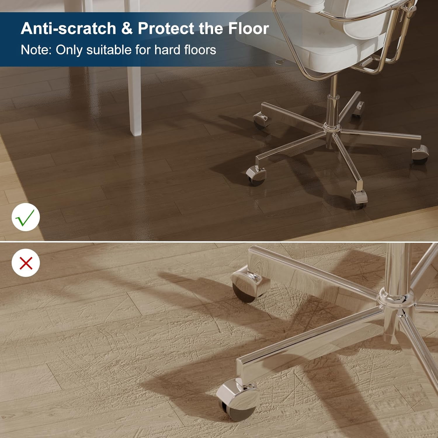 4' x 6' Semi-Clear Black Vinyl Floor Protector - Walmart.com