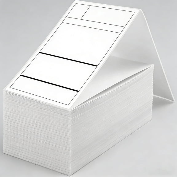 4" x 6" Shipping Labels, Fan-Fold 500 Labels, Thermal Printer Labels for Amazon, eBay, USPS, UPS, FedEx, DHL