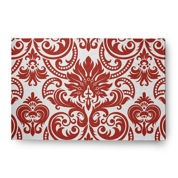 4' x 6' Simply Daisy Alexys French Country Chenille Area Rug, Orange-Red