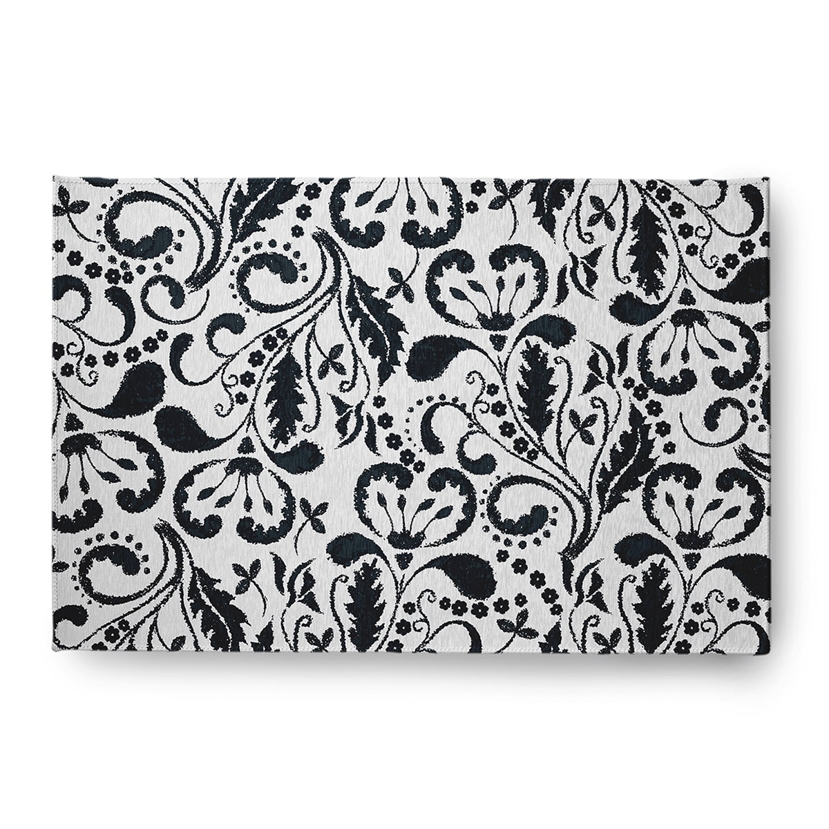 4' x 6' Simply Daisy Aurora French Country Chenille Area Rug, Black