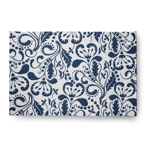 4' x 6' Simply Daisy Aurora French Country Chenille Area Rug, Blue