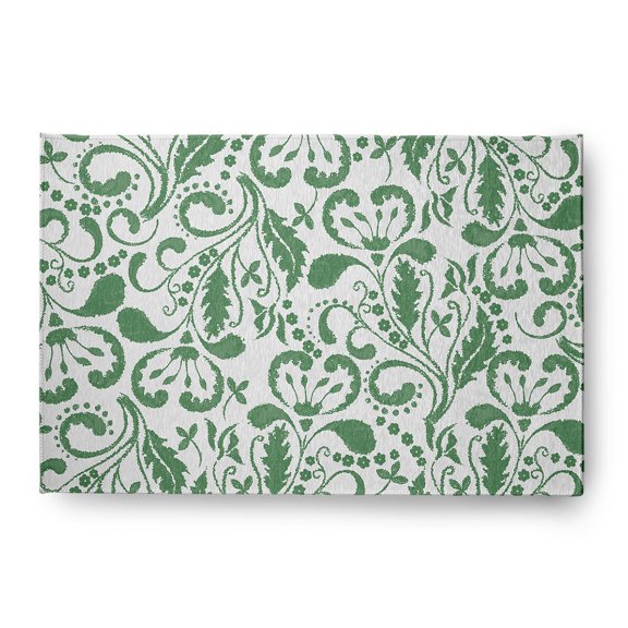 4' x 6' Simply Daisy Aurora French Country Chenille Area Rug, Green