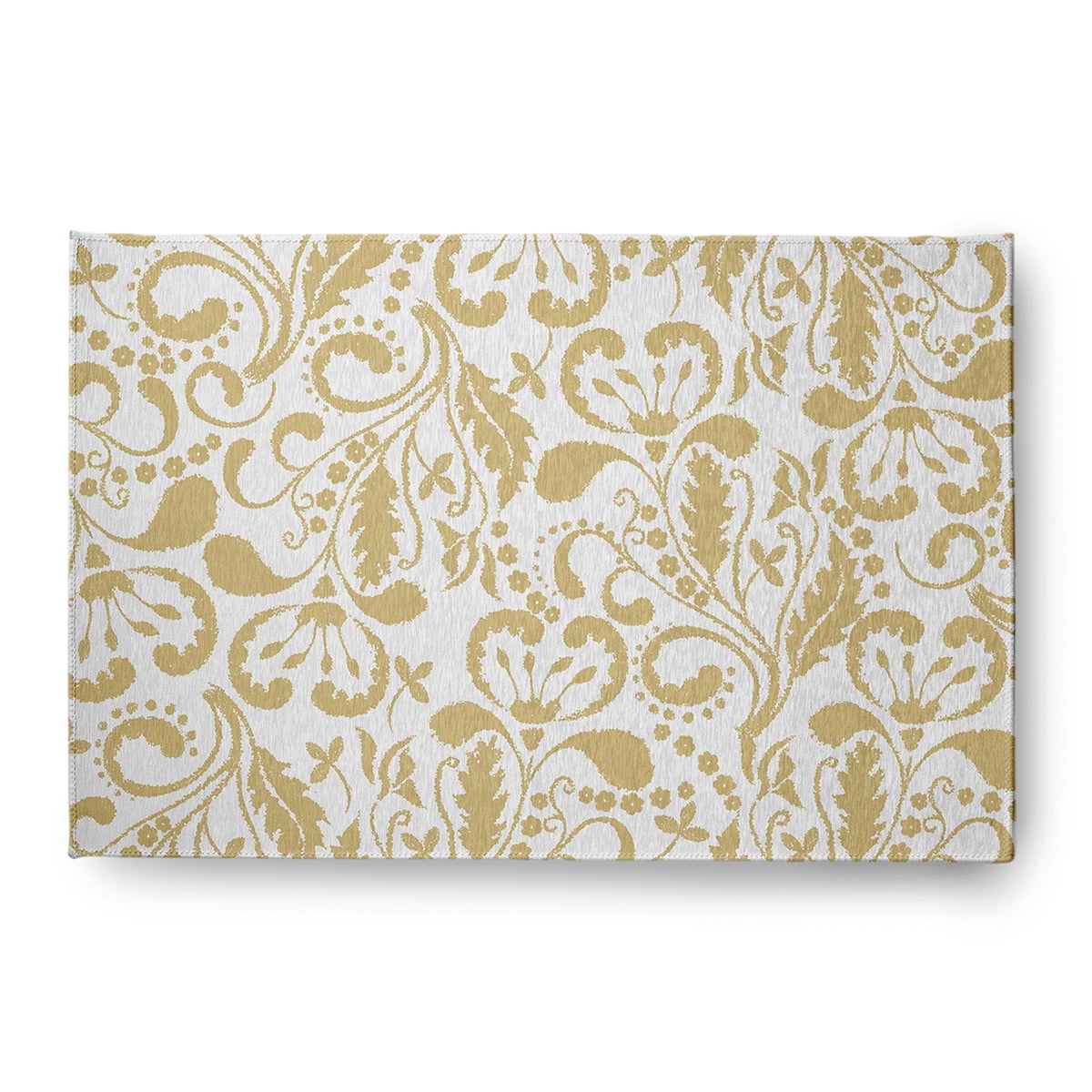 4' x 6' Simply Daisy Aurora French Country Chenille Area Rug, Yellow