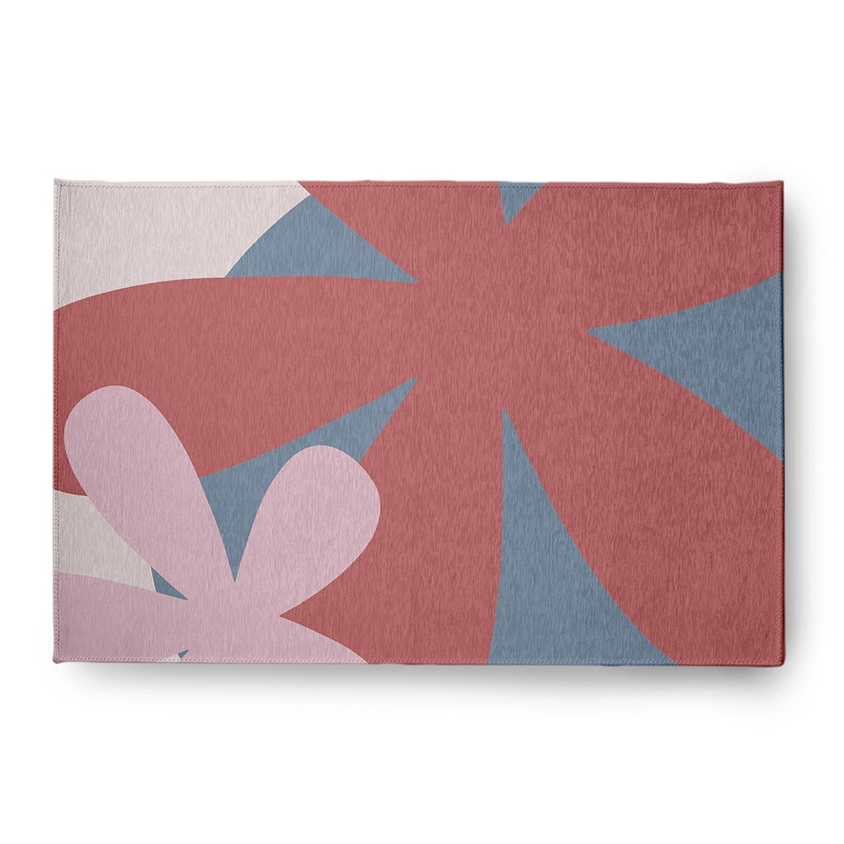 4' x 6' Simply Daisy Bold Flowers Modern & Contemporary Chenille Area Rug, Bright Mauve Pink