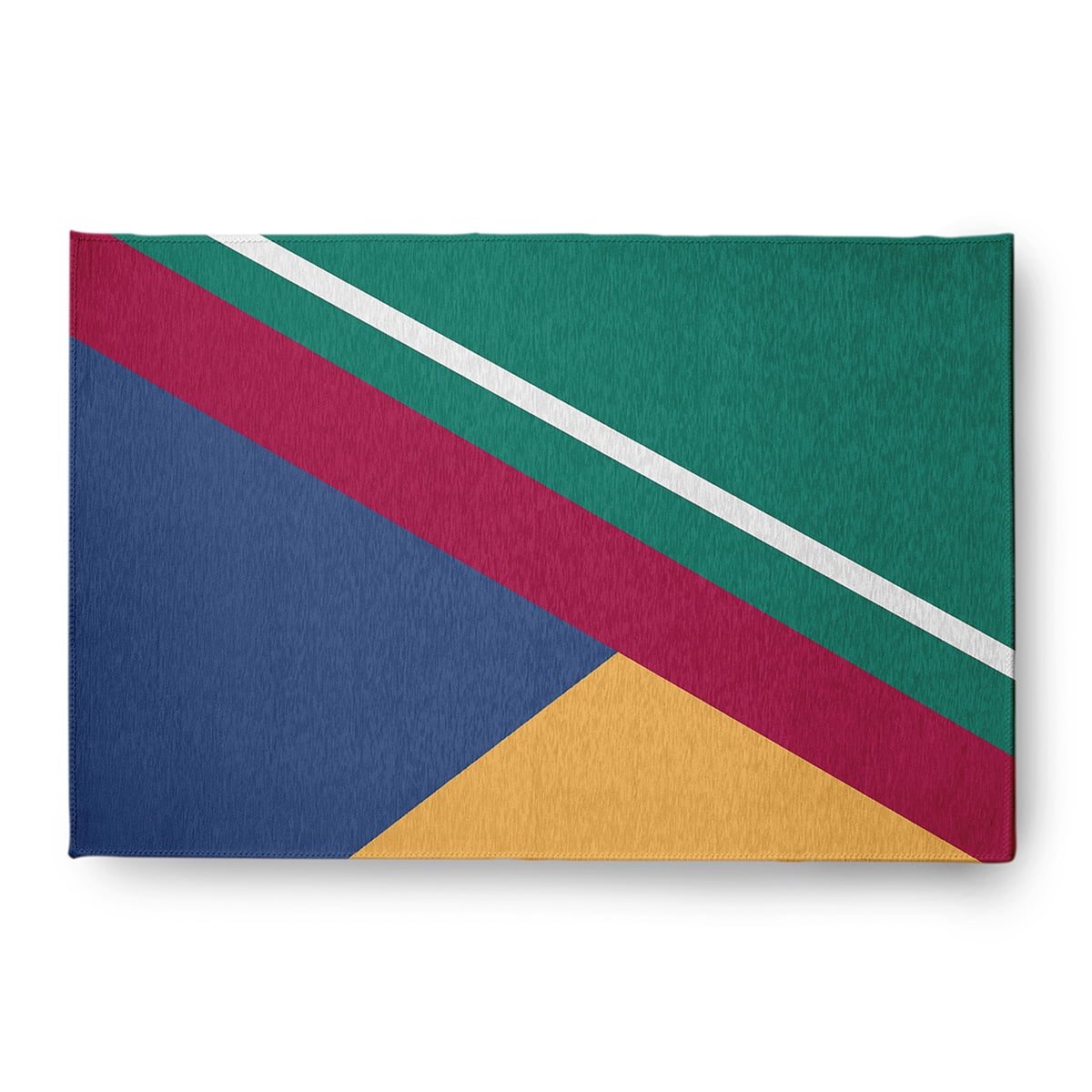 4' x 6' Simply Daisy Bold Shapes Modern & Contemporary Chenille Area Rug, Kelly Green