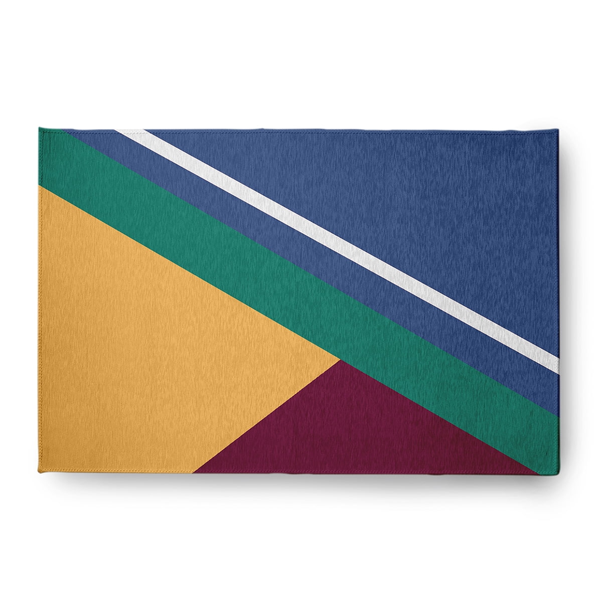 4' x 6' Simply Daisy Bold Shapes Modern & Contemporary Chenille Area Rug, Nautical Navy