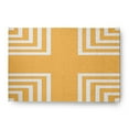thumbnail image 1 of 4' x 6' Simply Daisy Corner Stripes Modern & Contemporary Chenille Area Rug, Egg Yolk Yellow, 1 of 4