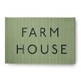thumbnail image 1 of 4' x 6' Simply Daisy Farmhouse Ticking Farmhouse Chenille Area Rug, Light Olive Green, 1 of 4