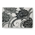 thumbnail image 1 of 4' x 6' Simply Daisy Flower Flourish French Country Chenille Area Rug, Black, 1 of 4