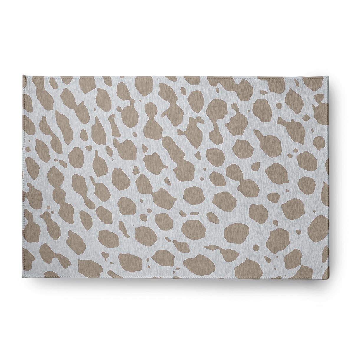 4' x 6' Simply Daisy Leopard Pattern Modern & Contemporary Chenille Area Rug, Brown