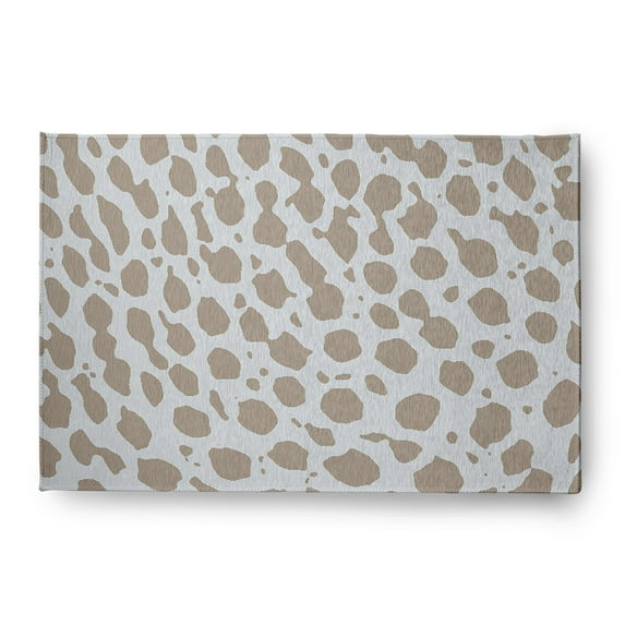 4' x 6' Simply Daisy Leopard Pattern Modern & Contemporary Chenille Area Rug, Brown