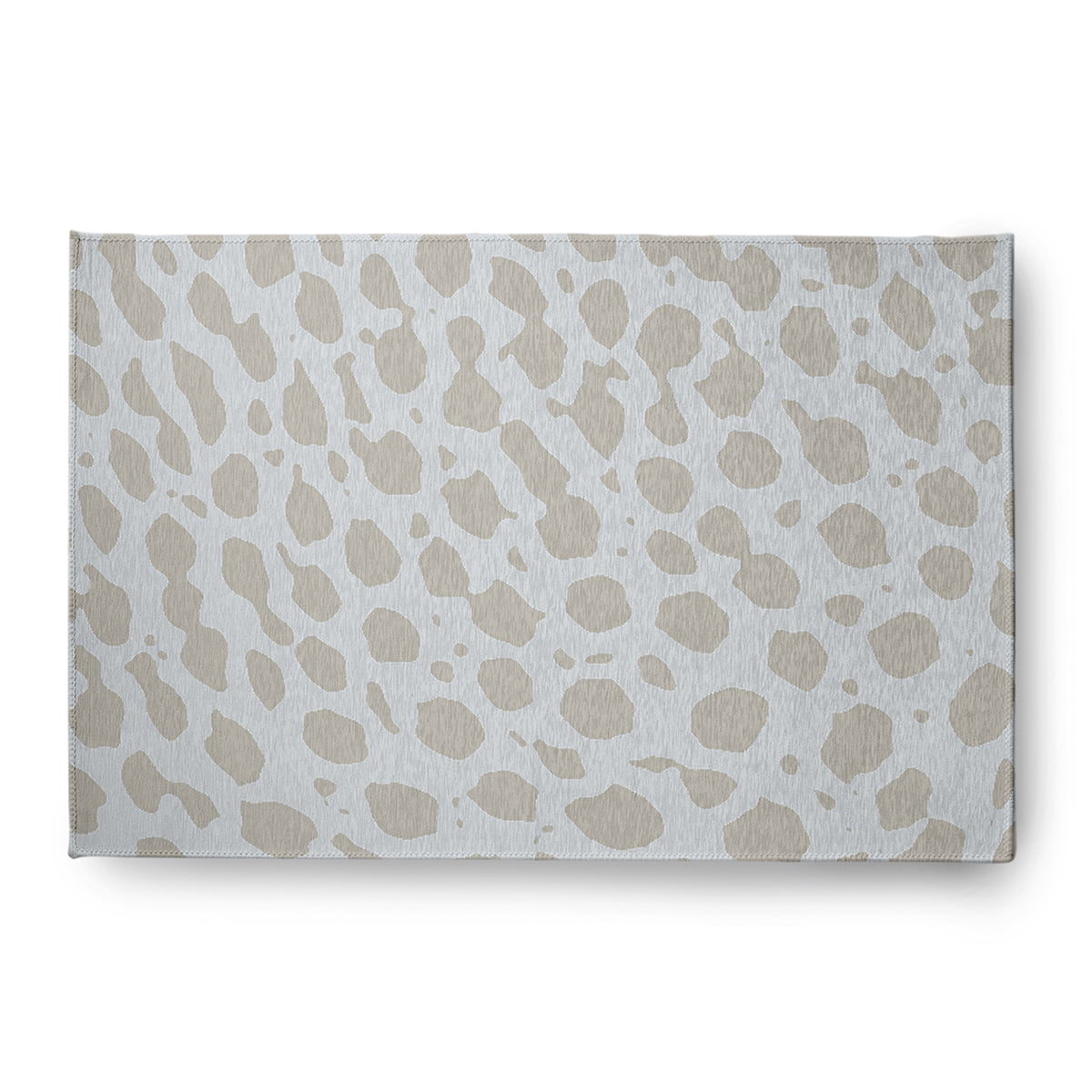 4' x 6' Simply Daisy Leopard Pattern Modern & Contemporary Chenille Area Rug, Tan