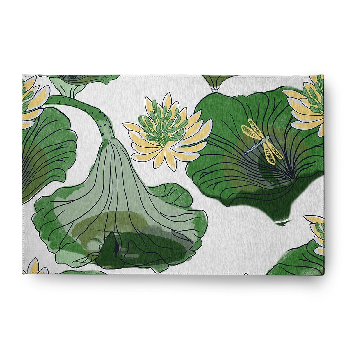 4' x 6' Simply Daisy Lotokoi Oriental Chenille Area Rug, Green