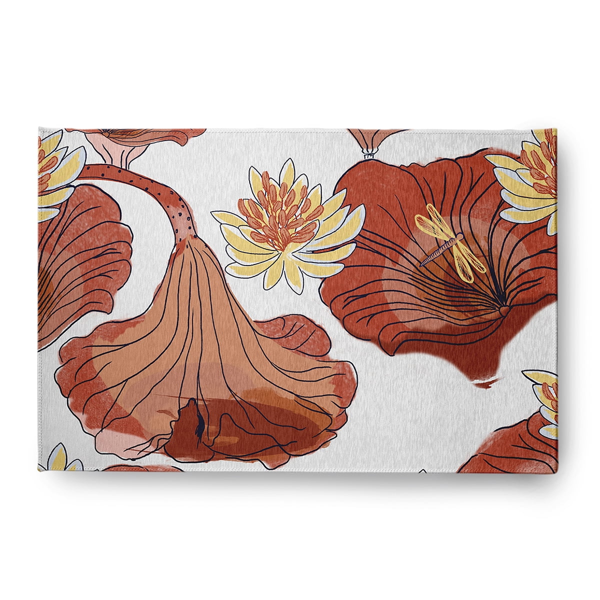 4' x 6' Simply Daisy Lotokoi Oriental Chenille Area Rug, Orange