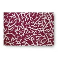 thumbnail image 1 of 4' x 6' Simply Daisy Seaweed Beach Style Chenille Area Rug, Maroon Red, 1 of 4