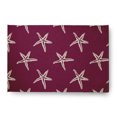 thumbnail image 1 of 4' x 6' Simply Daisy Starfish Beach Style Chenille Area Rug, Maroon Red, 1 of 4