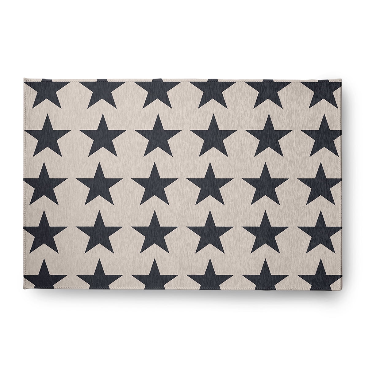 4' x 6' Simply Daisy Stars Americana Chenille Area Rug, Blue