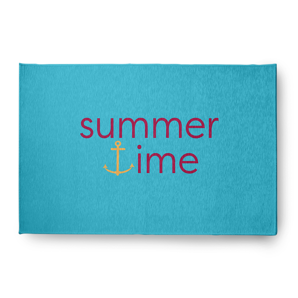 4' x 6' Simply Daisy Summer Time Anchored Beach Style Chenille Area Rug, Lipstick Pink
