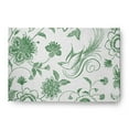 thumbnail image 1 of 4' x 6' Simply Daisy Traditional Bird Floral French Country Chenille Area Rug, Green, 1 of 4