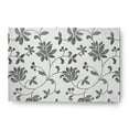 thumbnail image 1 of 4' x 6' Simply Daisy Traditional Floral French Country Chenille Area Rug, Black, 1 of 5
