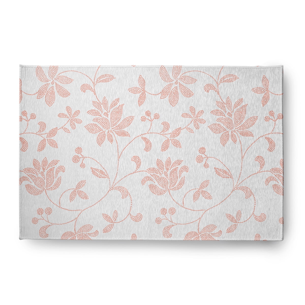 4' x 6' Simply Daisy Traditional Floral French Country Chenille Area Rug, Blush